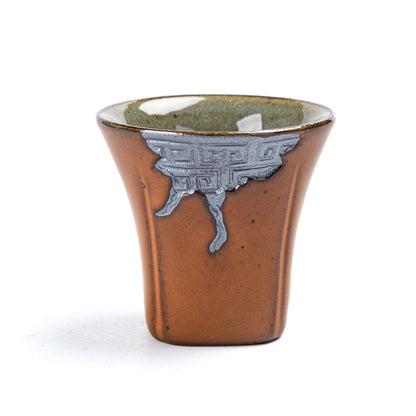 Taza de té rústica ZEN tono tierra 30 ml