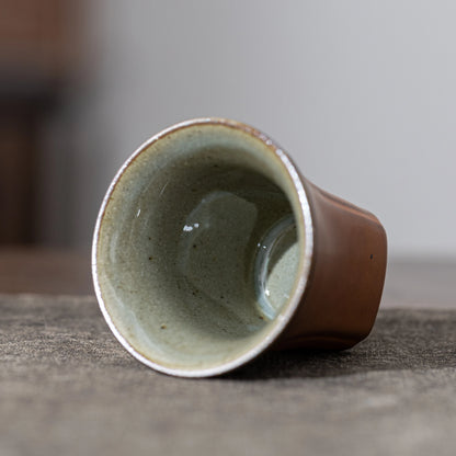 Taza de té rústica ZEN tono tierra 30 ml