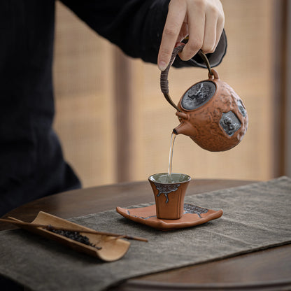 Taza de té rústica ZEN tono tierra 30 ml