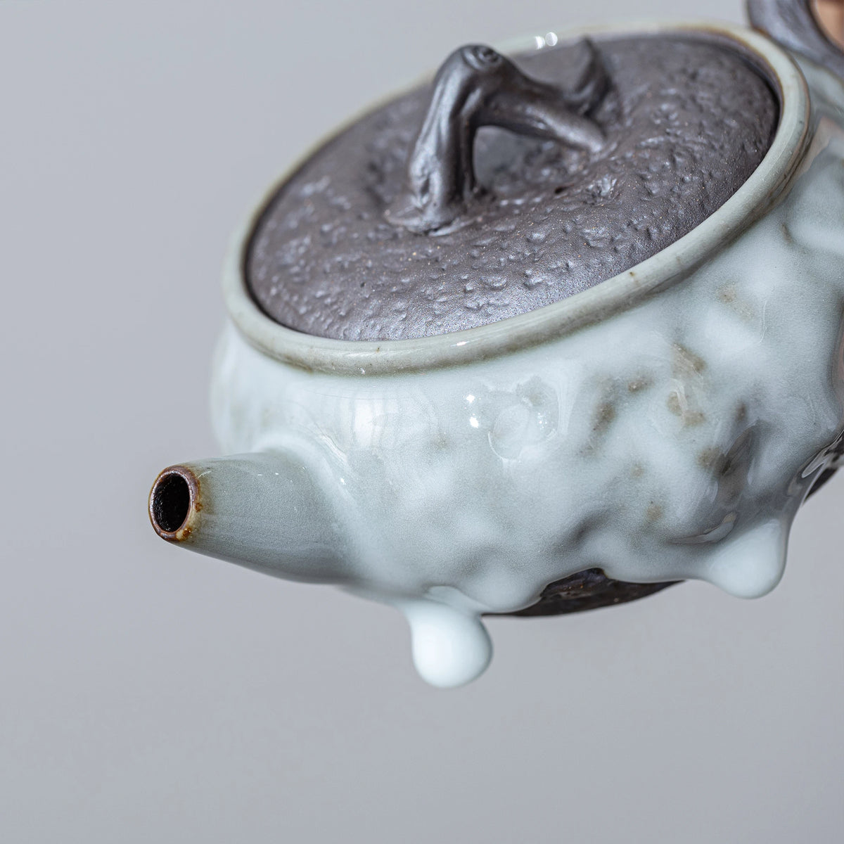 Withered Wood ZEN Teapot Pearl Drip Glaze 220ml