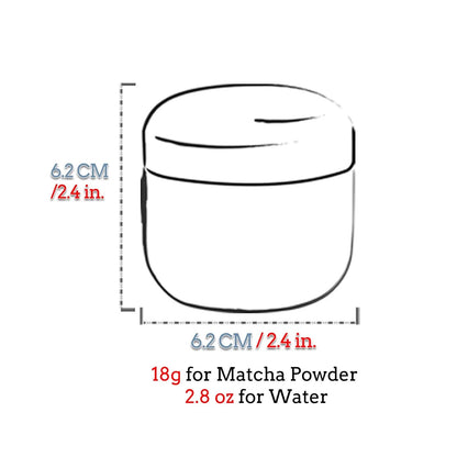 Tea Tin-Celadon Ceramic Tea Canister for Matcha Powder 18g Obsidian