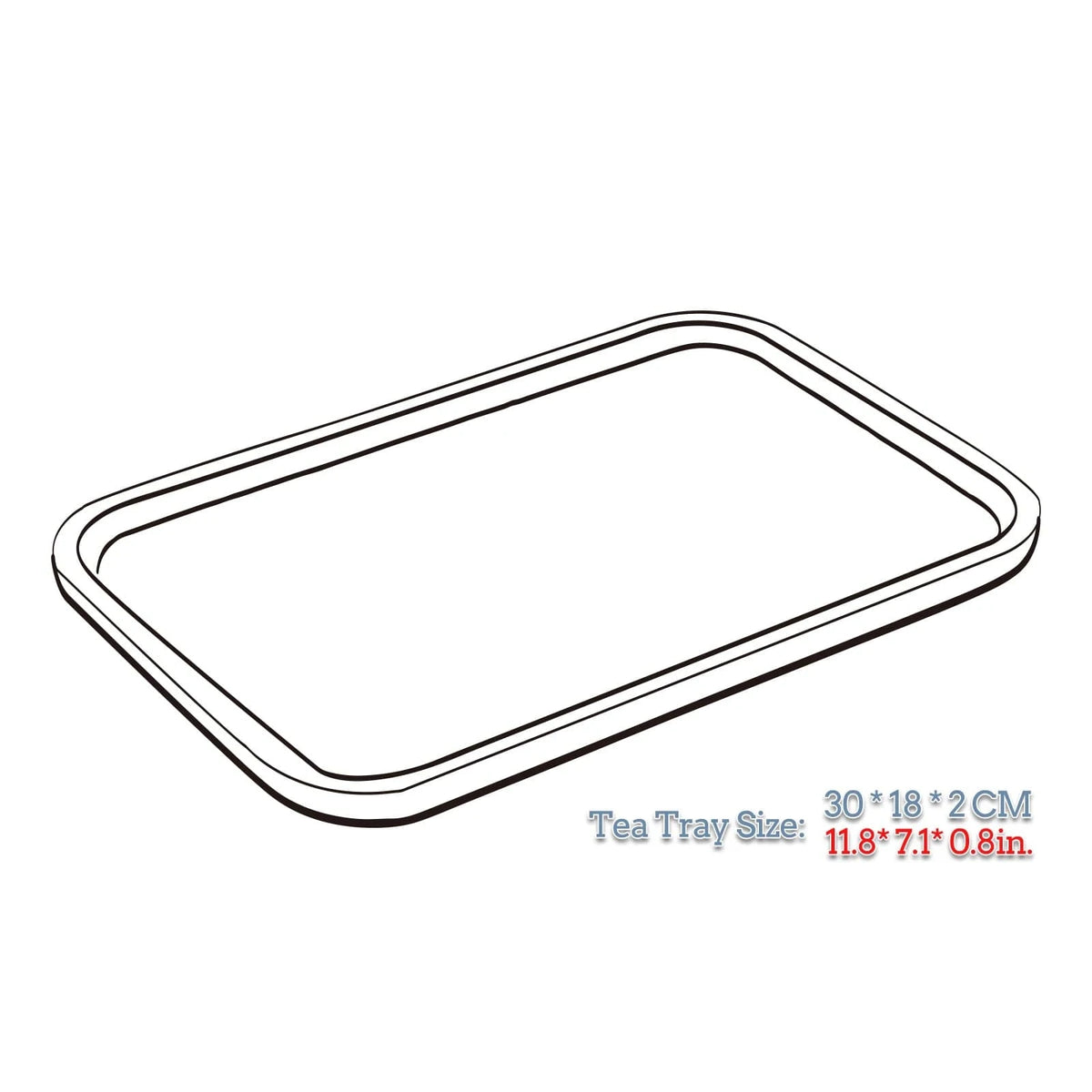 Big Serving Bamboo Tea Tray for Matcha - O