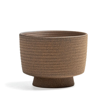 Runder Becher aus rohem Ton, 120 ml 