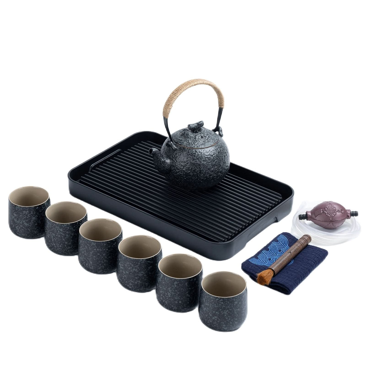 Complete Japanese Tea Set Home Set Obsidian