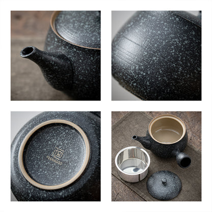 Keramik-Teekanne mit Teesieb, Obsidian, 250 ml 