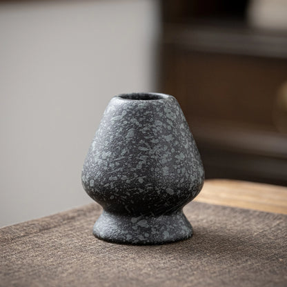 Matcha Set-Beginner Travel Set Obsidian with Leather Bag