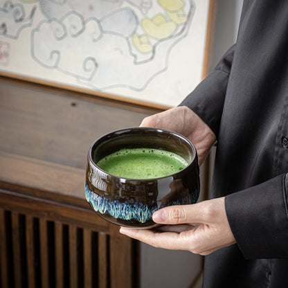 Matcha Set-Beginner Travel Set Skyfall with Leather Bag