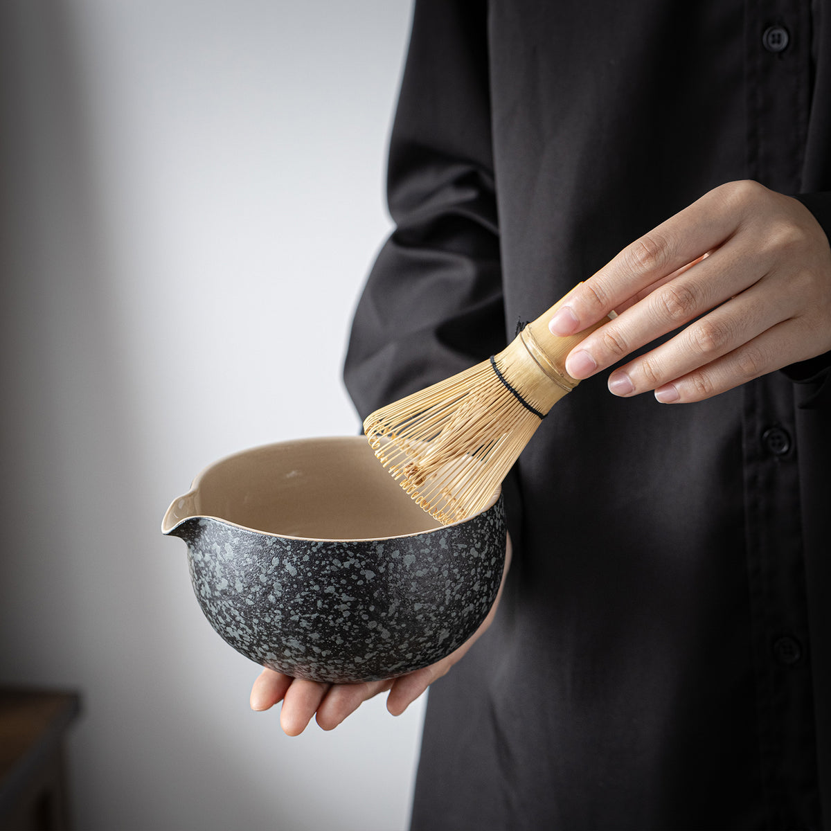Matcha Set-Sharing Travel Set Obsidian with Leather Bag