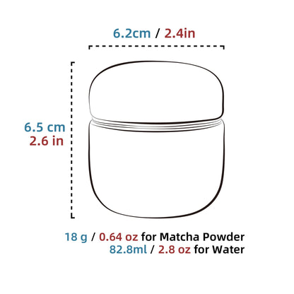 Tea Tin-Celadon Ceramic Tea Canister for Matcha Powder 18g Dusty Grey