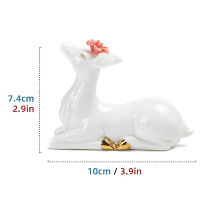 Floral Serenity Deer Teapet