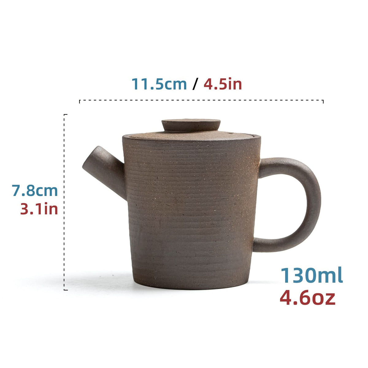 Rough Round clay teapot 130ml