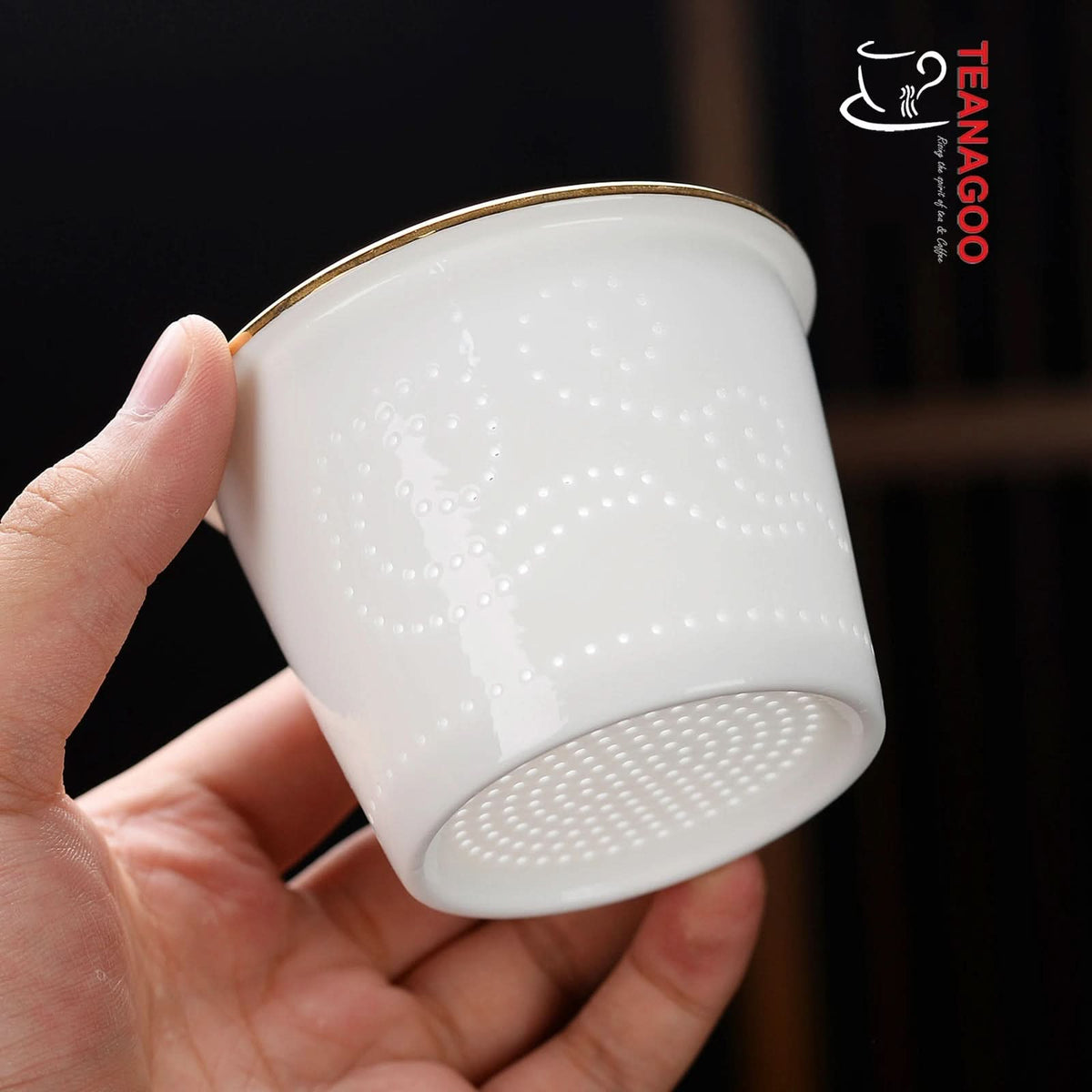 Chinese Tea Mug with Infuser & Various Decoration - M02