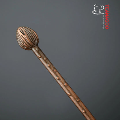 Alloy Copper Autumn Leaf Tea Holder Cha He Handmade Tea Accessories