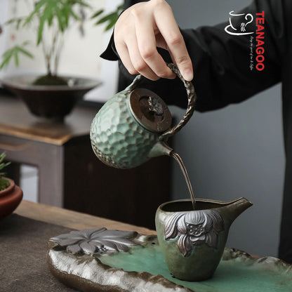 Chinese Glazed Gongfu Teapot Handmade Ceramic Japan Tea ware