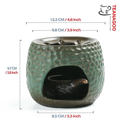 Handmade Japanese Ceramic Kiln Emerald Glaze Teapot Warmers