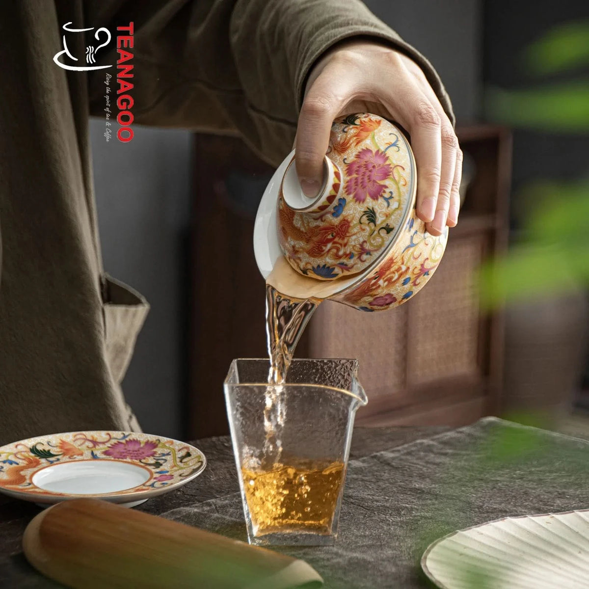 Handmade Chinese Porcelain Gongfu Tea Dragon Gaiwan 200ml