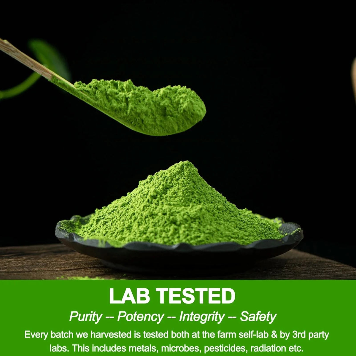 Every batch we harvested is tested both at the farm self-lab and by 3rd party labs.